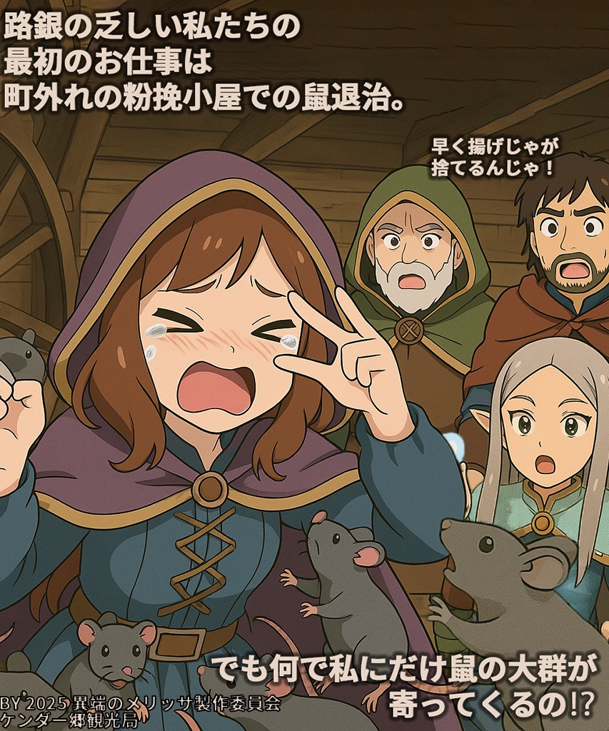 最初のお仕事は町外れの粉挽小屋でのネズミ退治