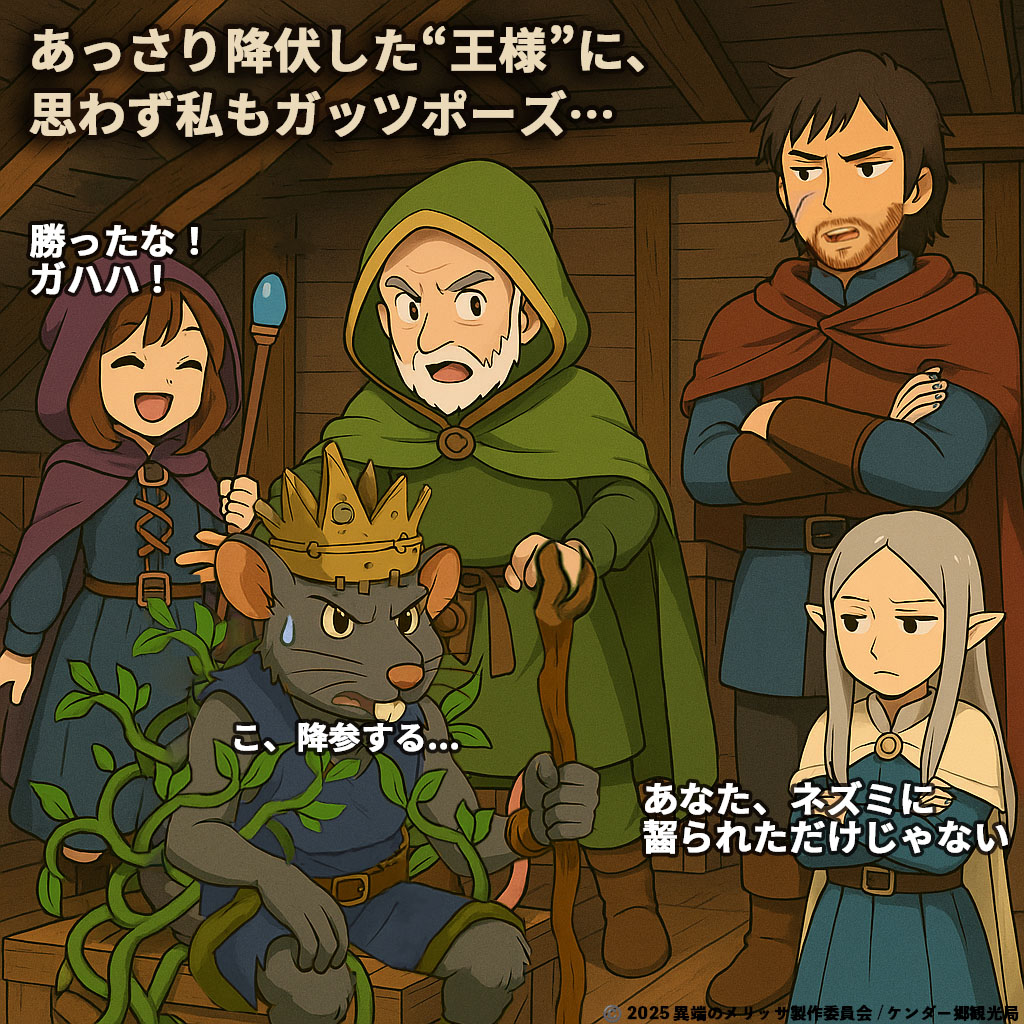 あっさり降伏した“王様”